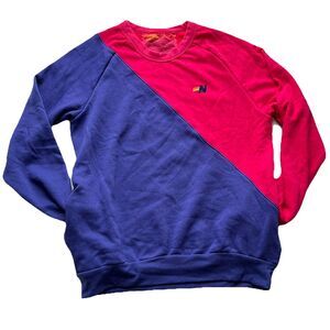 Aviator Nation Glider Colorblock Unisex Pullover Sweatshirt With Pockets Size L